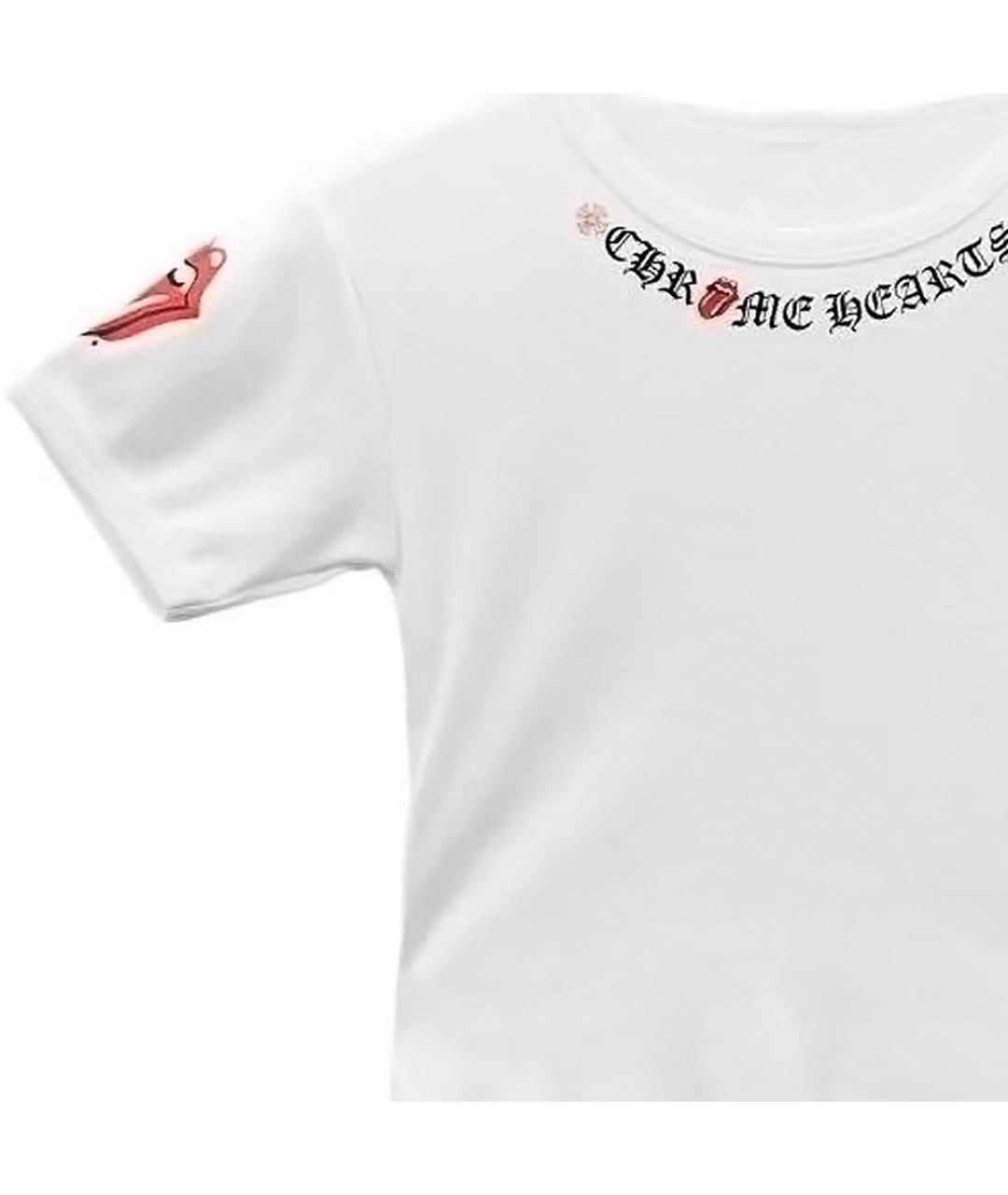 CHROME HEARTS Белая хлопковая футболка, фото 3