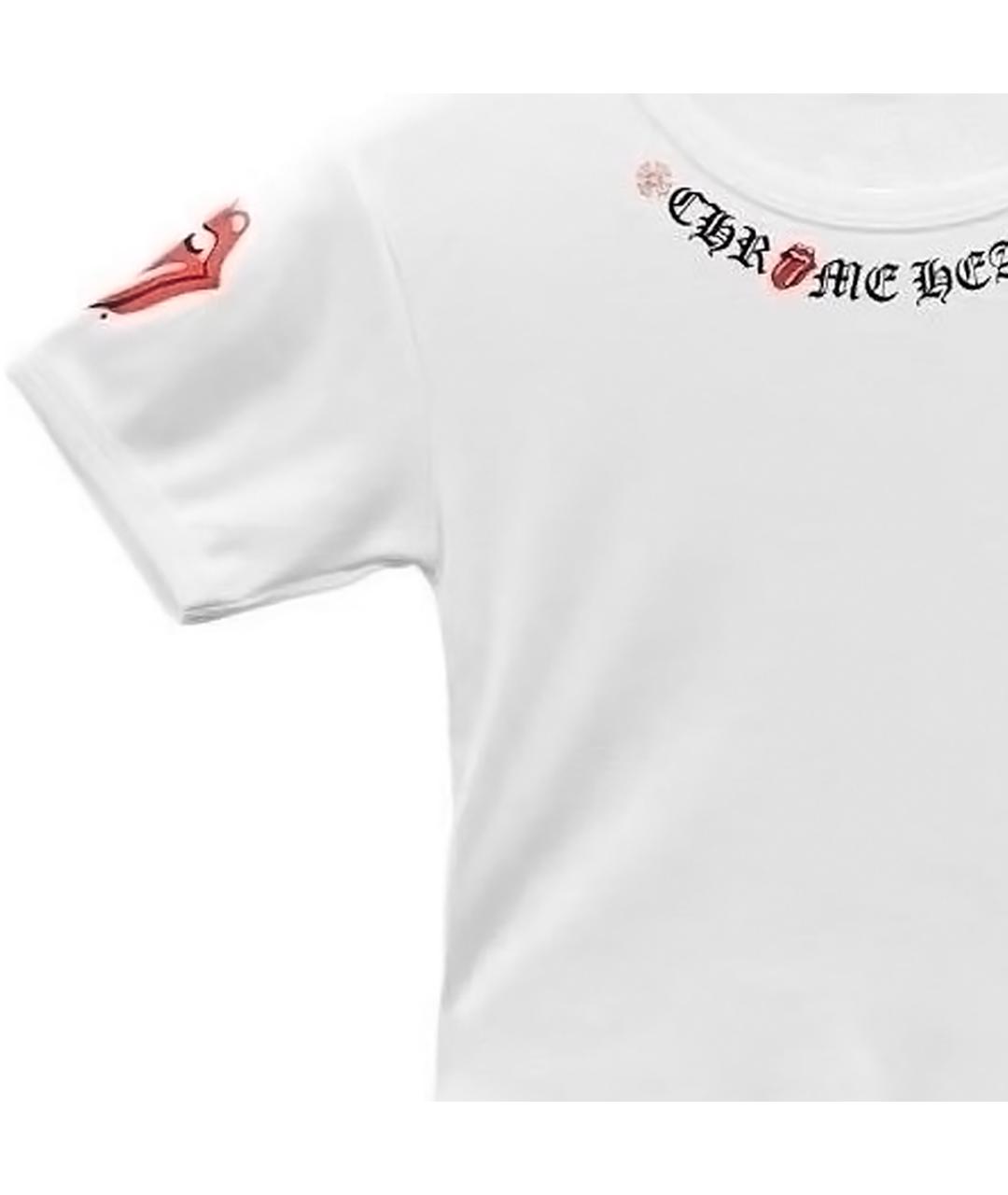 CHROME HEARTS Белая хлопковая футболка, фото 4
