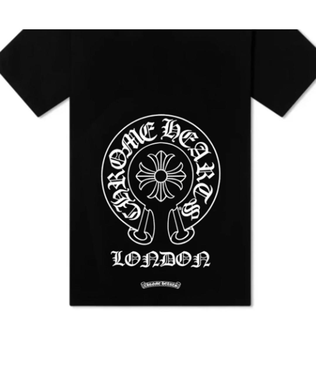 CHROME HEARTS Черная хлопковая футболка, фото 3