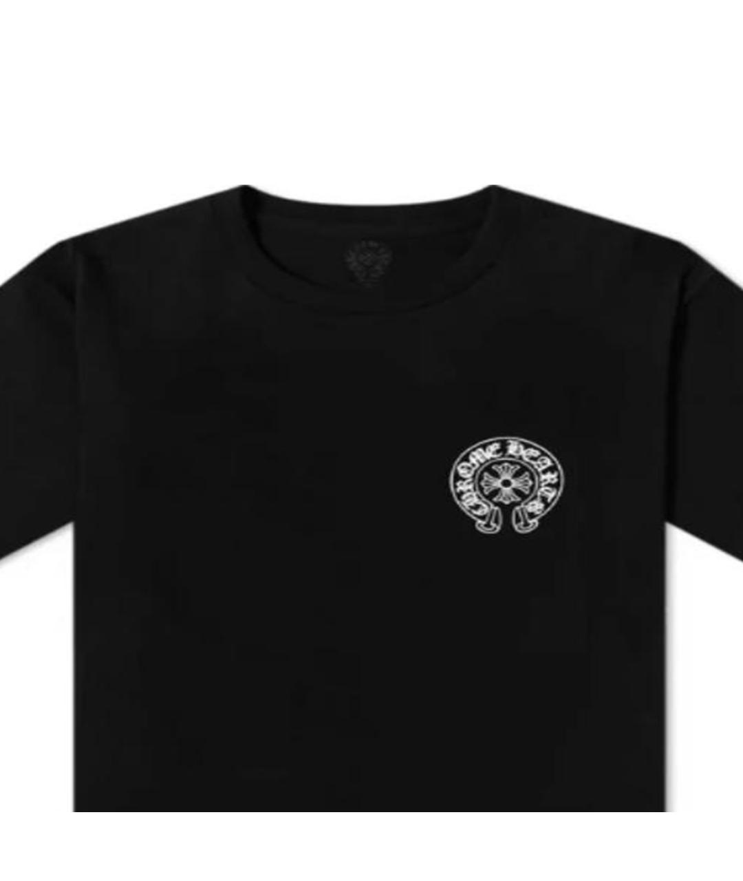 CHROME HEARTS Черная хлопковая футболка, фото 4