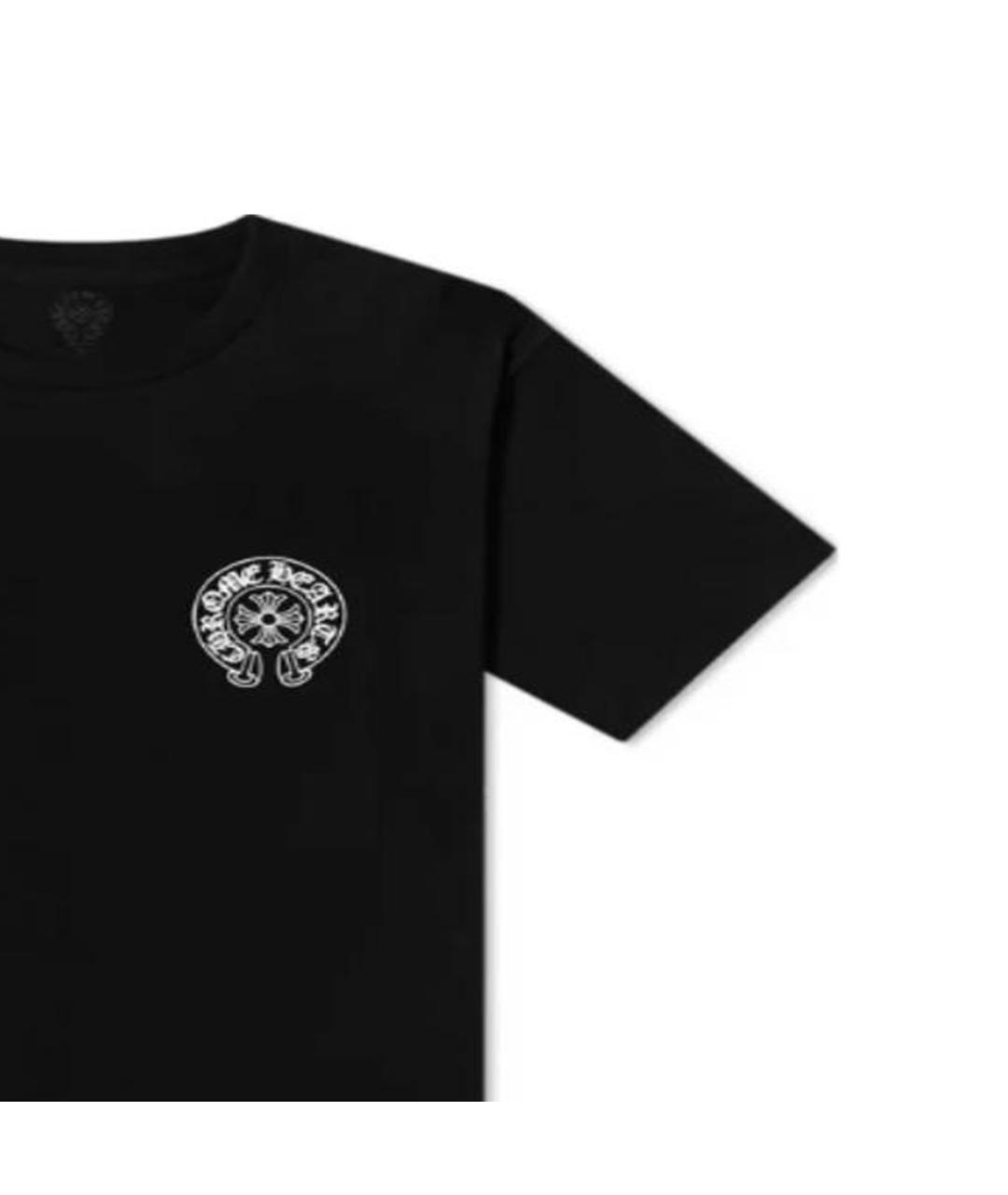 CHROME HEARTS Черная хлопковая футболка, фото 5