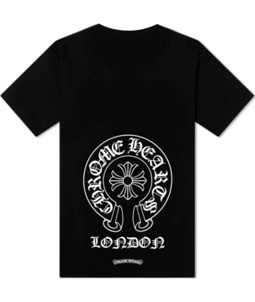 CHROME HEARTS Черная хлопковая футболка, фото 2