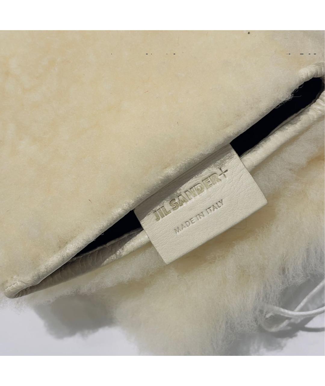 JIL SANDER Бежевые варежки, фото 3