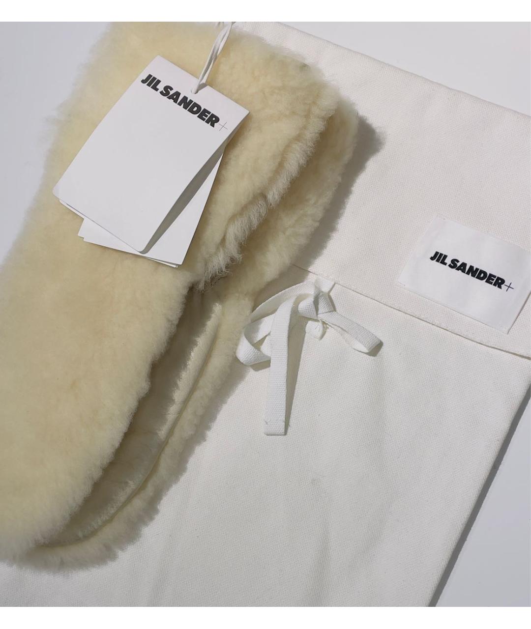 JIL SANDER Бежевые варежки, фото 5