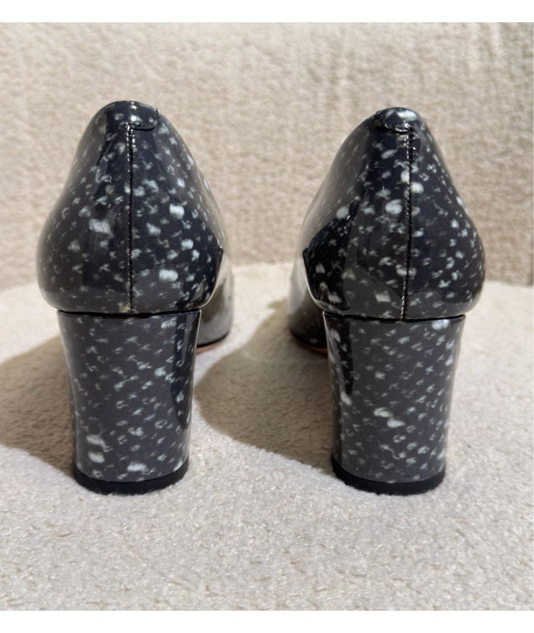 DOLCE&GABBANA Серые туфли из лакированной кожи, фото 5