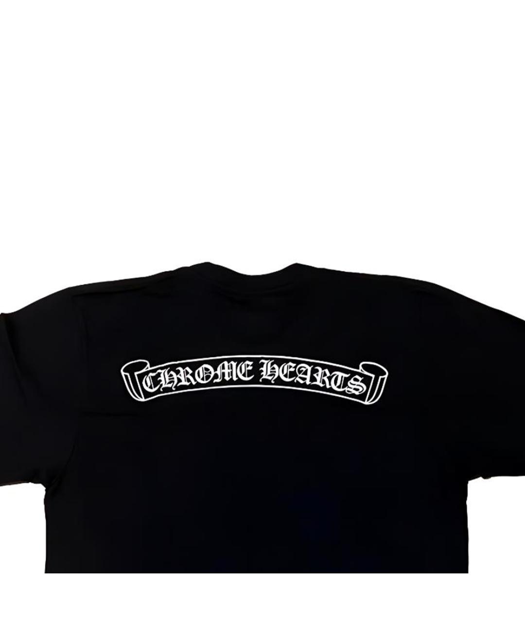 CHROME HEARTS Черная хлопковая футболка, фото 4