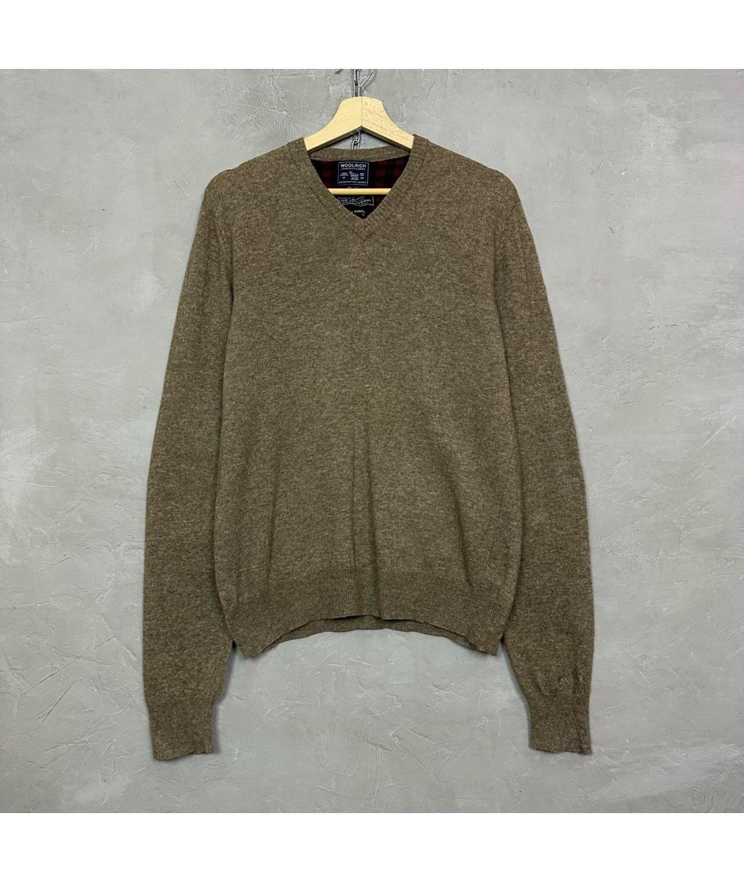 WOOLRICH Коричневый шерстяной джемпер / свитер, фото 2