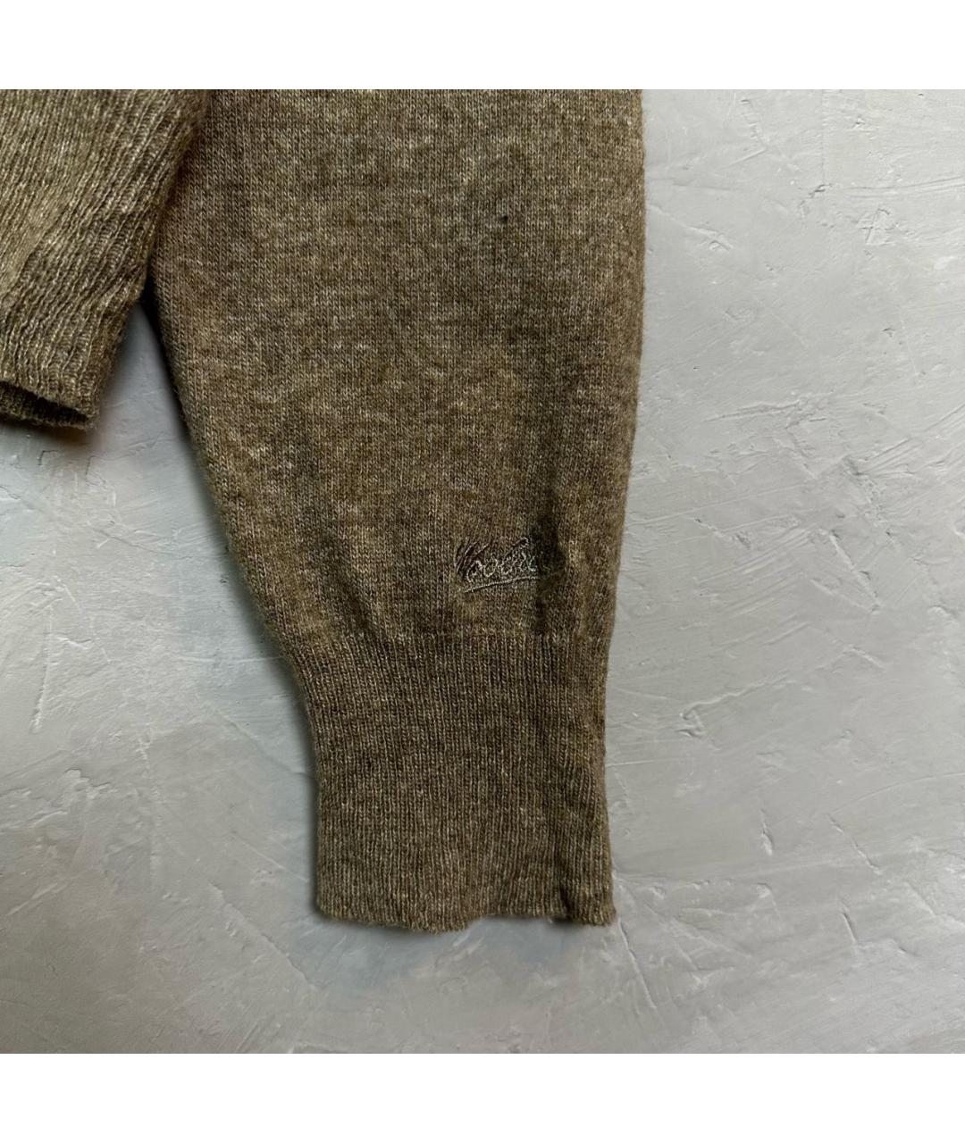 WOOLRICH Коричневый шерстяной джемпер / свитер, фото 6