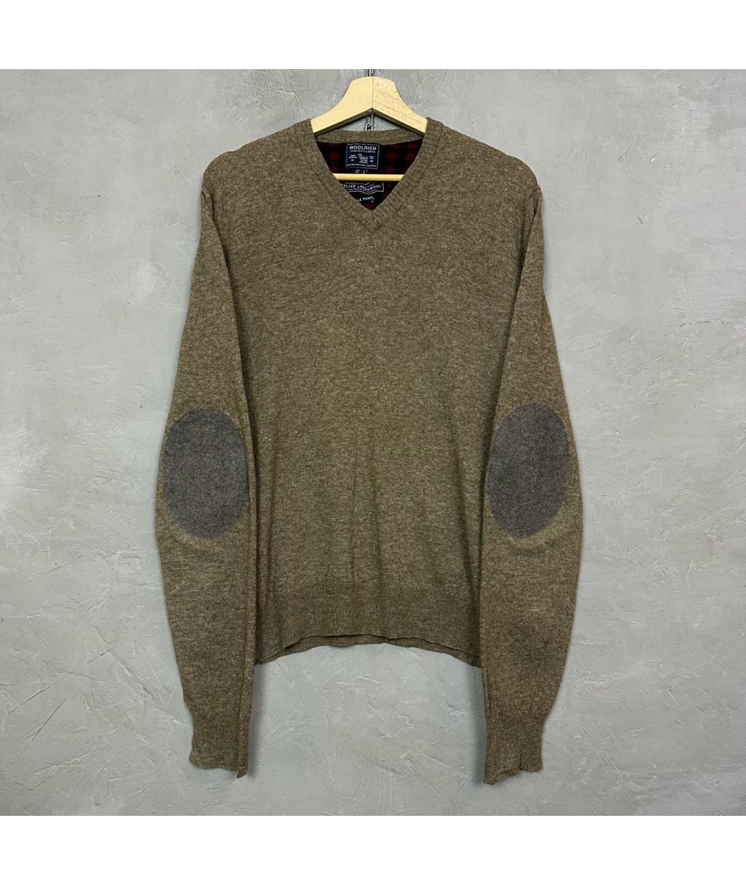 WOOLRICH Коричневый шерстяной джемпер / свитер, фото 8