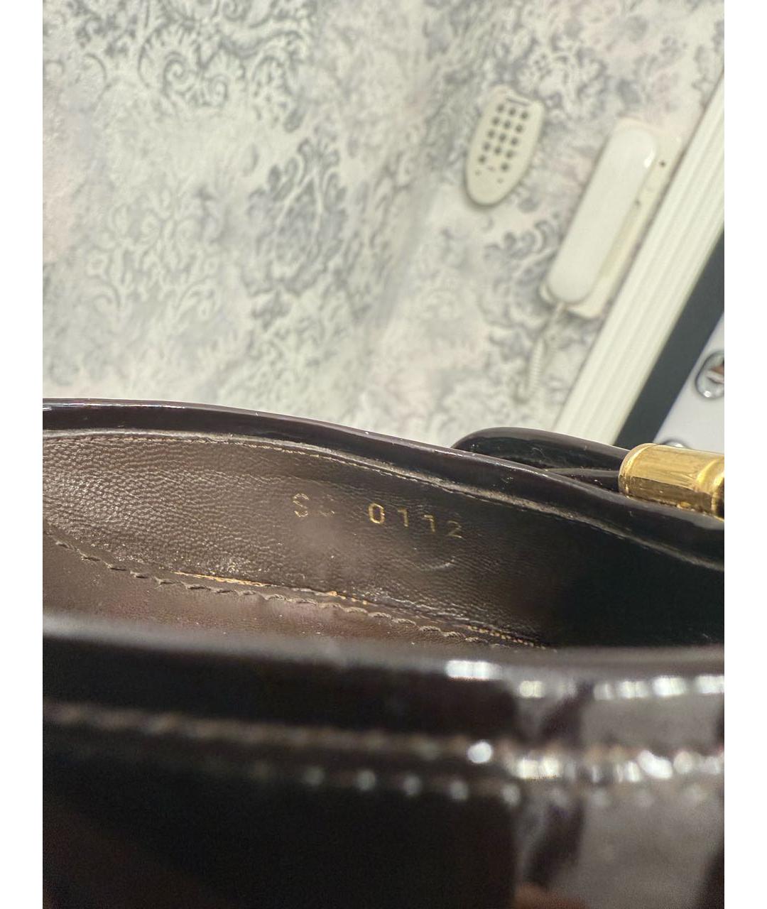 LOUIS VUITTON Коричневые кожаные мюли, фото 6