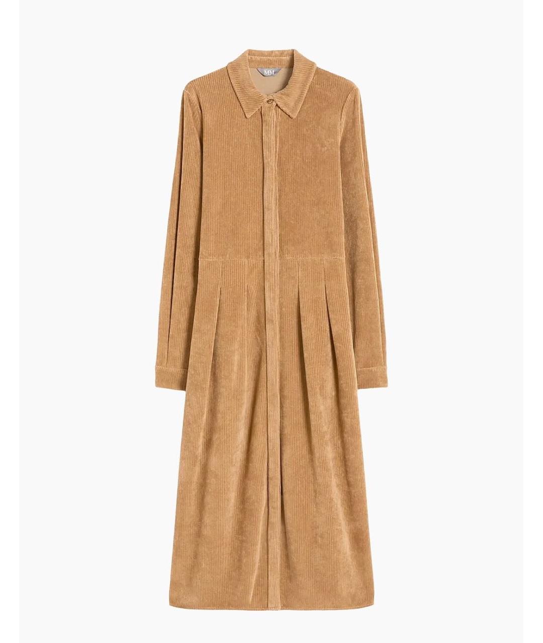 MAX MARA Бежевое хлопковое повседневное платье, фото 5