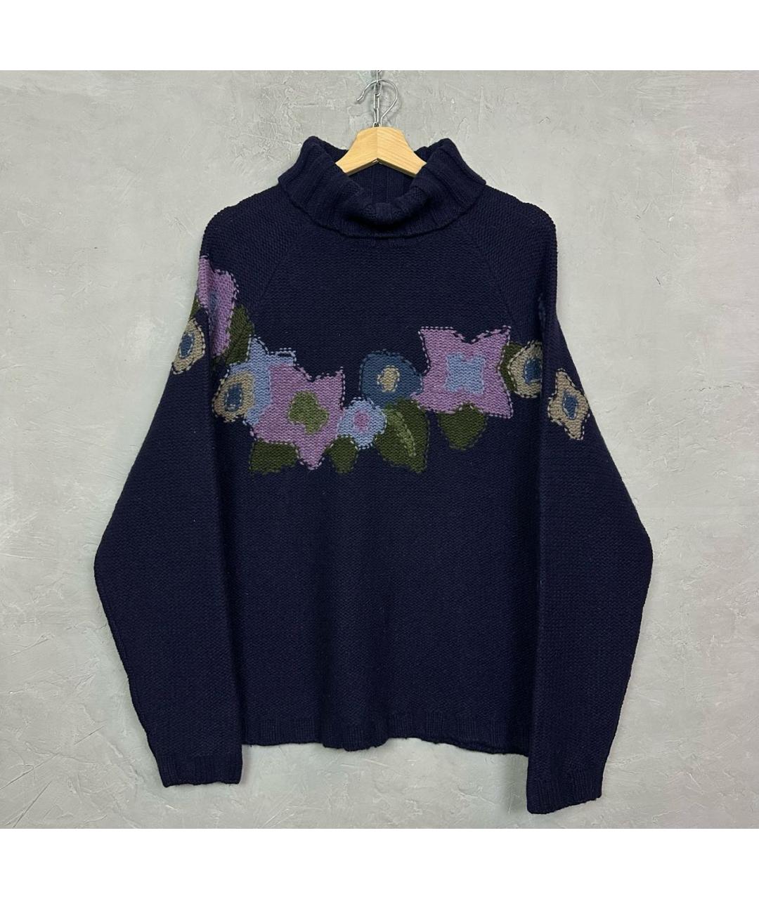 WOOLRICH Темно-синий шерстяной джемпер / свитер, фото 8