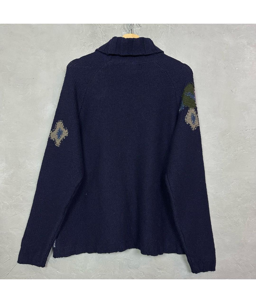 WOOLRICH Темно-синий шерстяной джемпер / свитер, фото 3