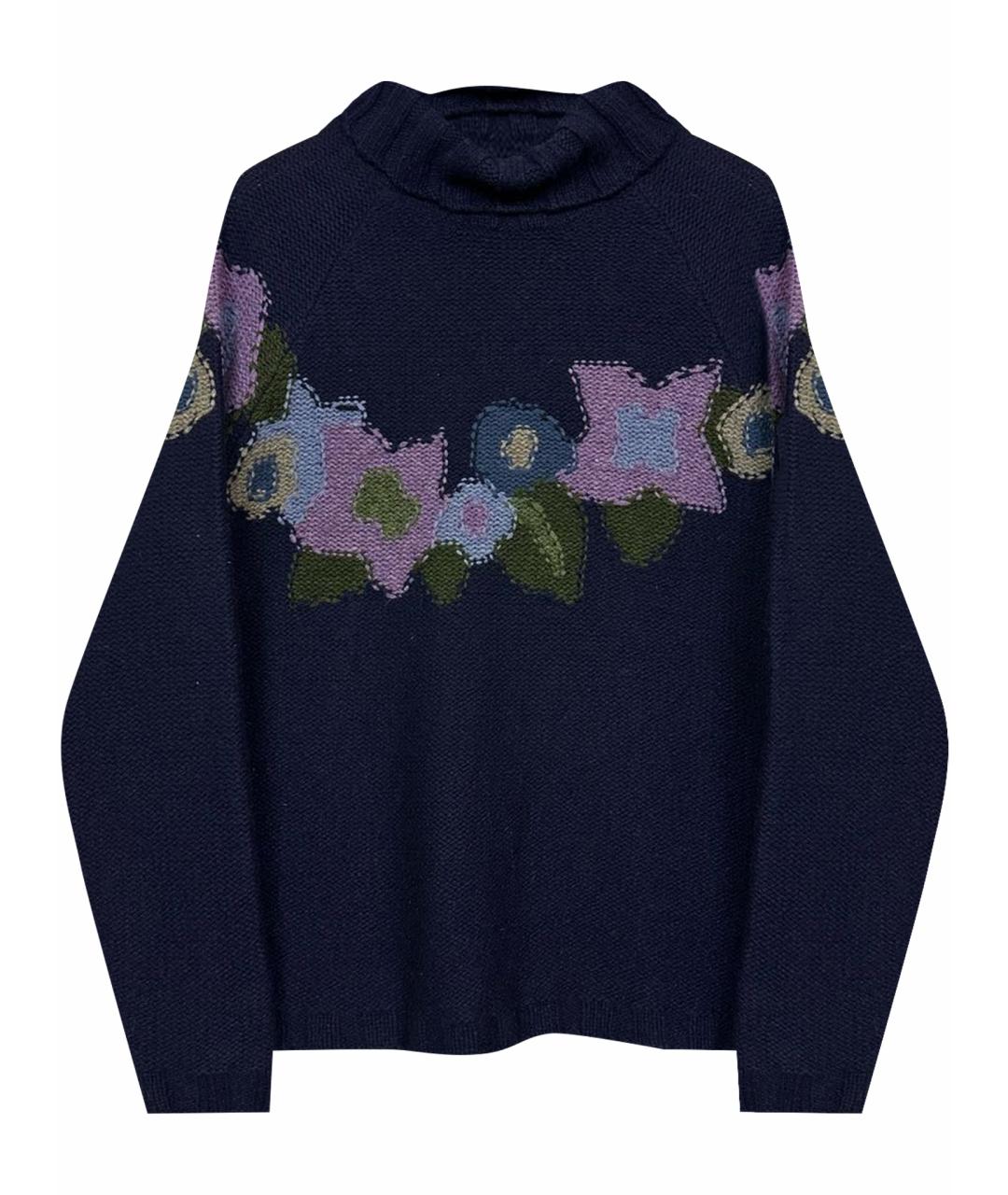 WOOLRICH Темно-синий шерстяной джемпер / свитер, фото 1