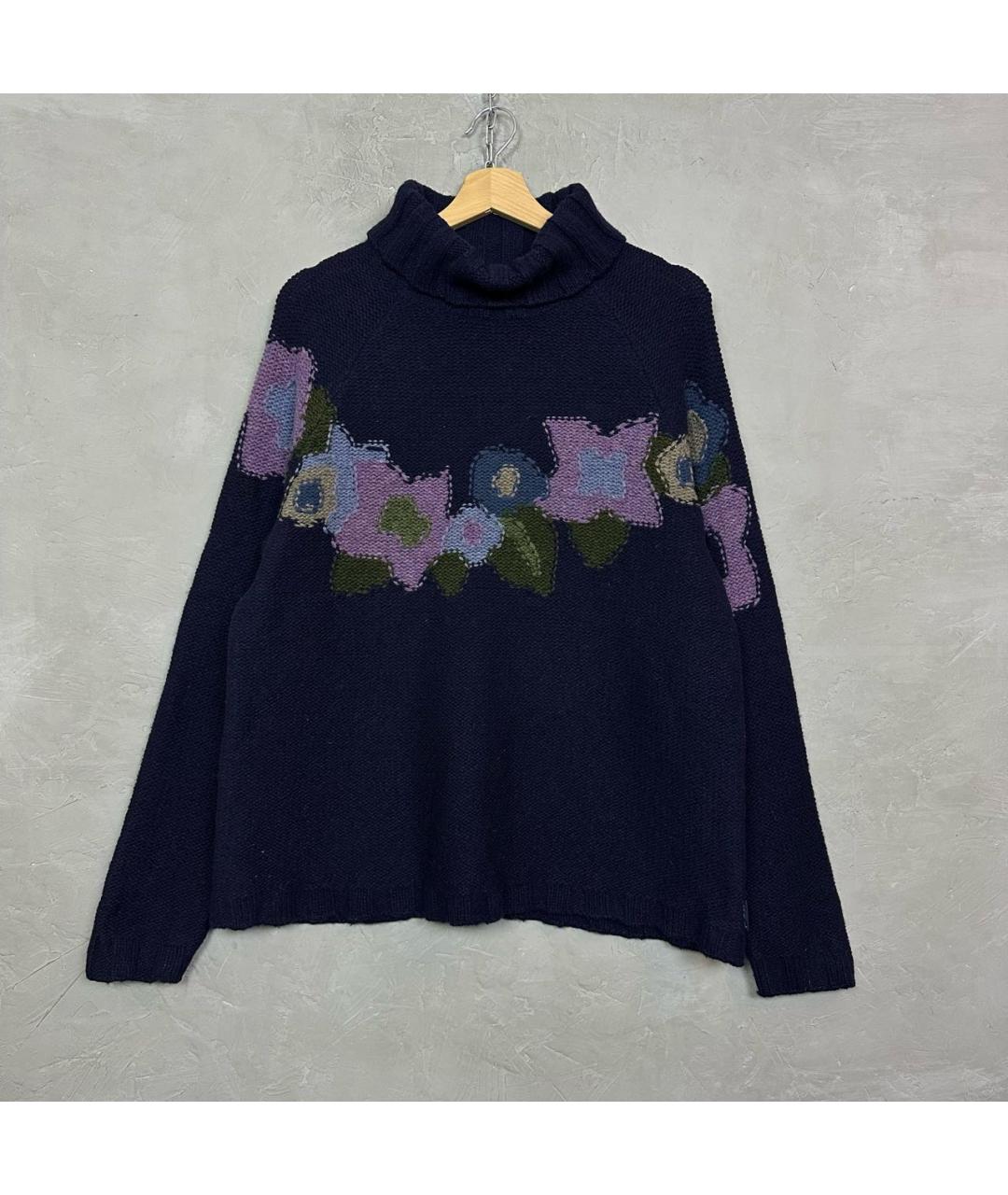 WOOLRICH Темно-синий шерстяной джемпер / свитер, фото 2