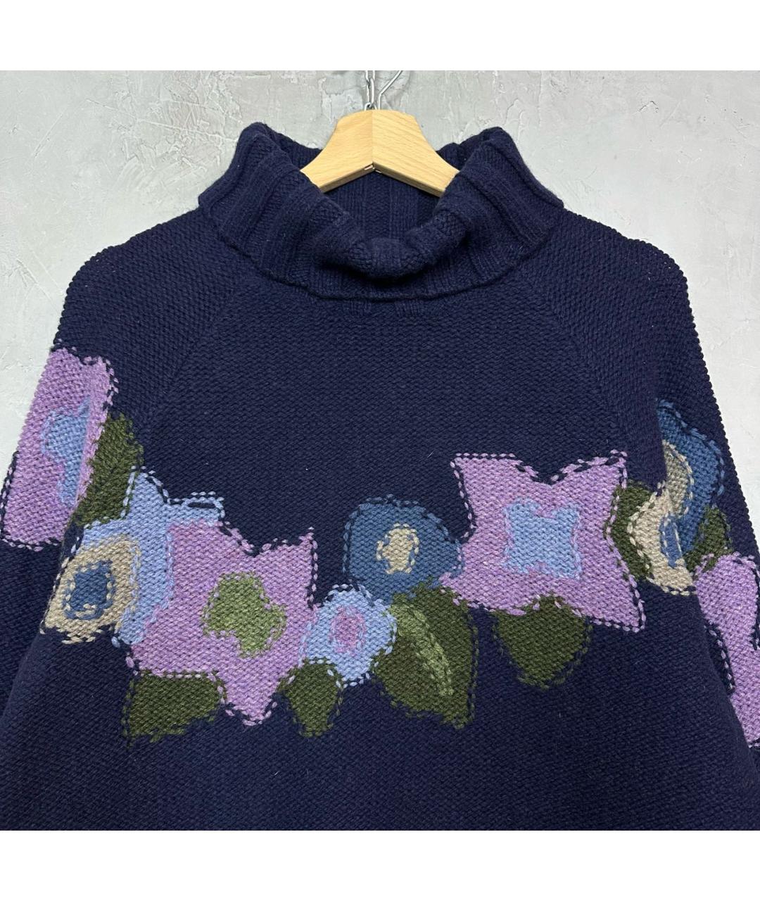 WOOLRICH Темно-синий шерстяной джемпер / свитер, фото 6