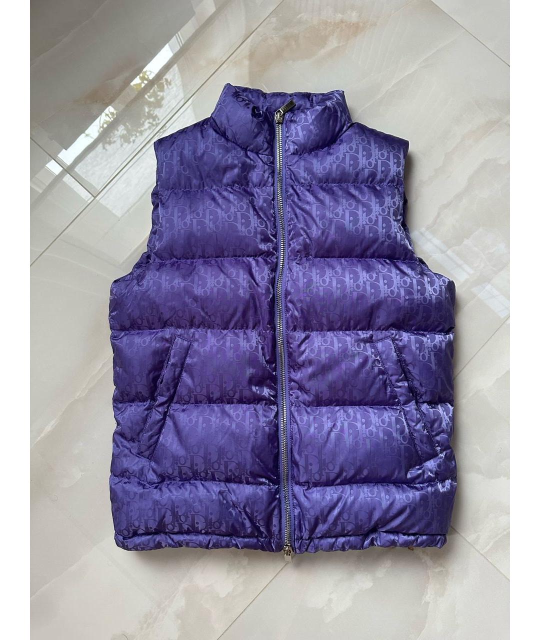 CHRISTIAN DIOR Фиолетовый полиэстеровый жилет, фото 9