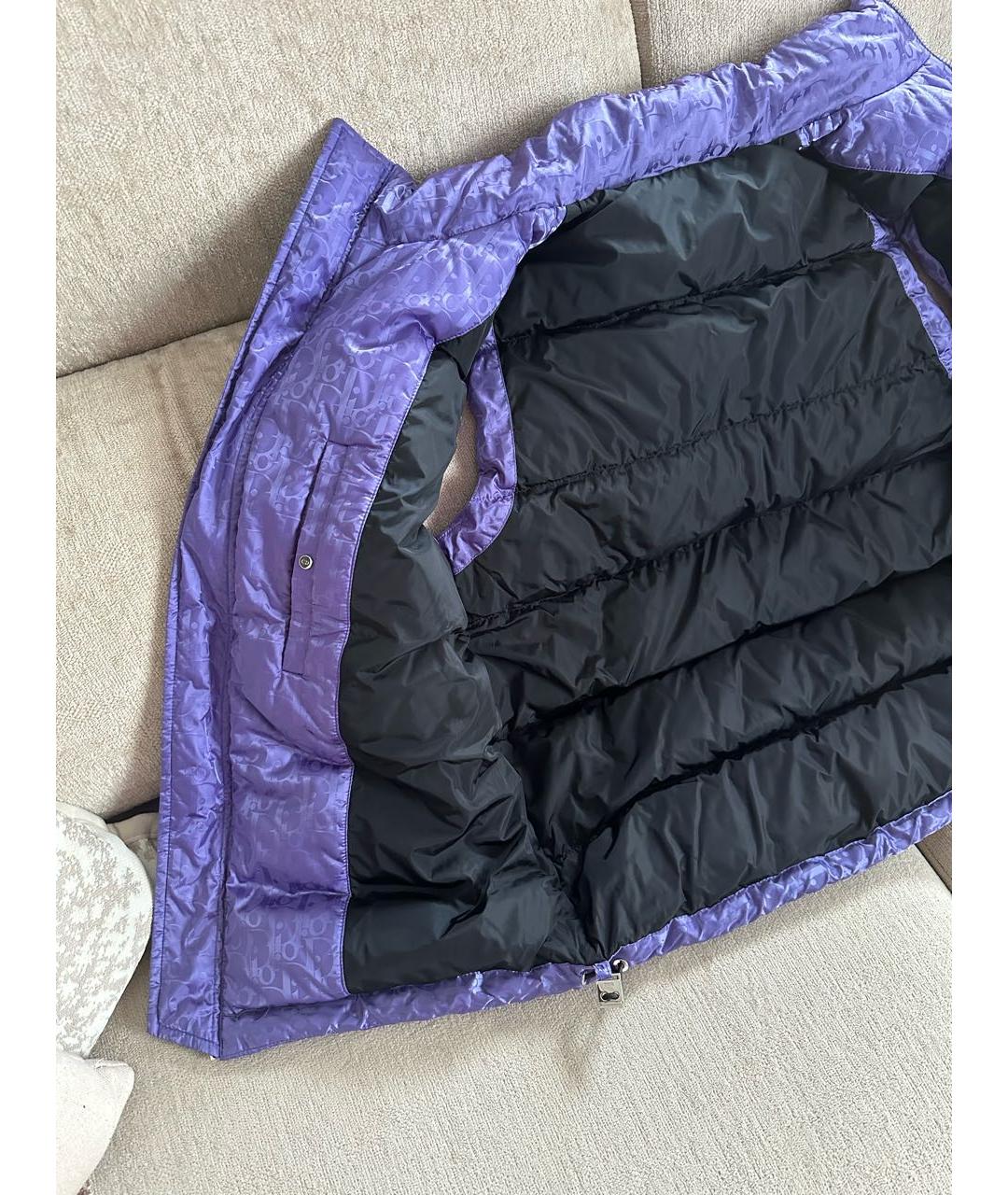 CHRISTIAN DIOR Фиолетовый полиэстеровый жилет, фото 4