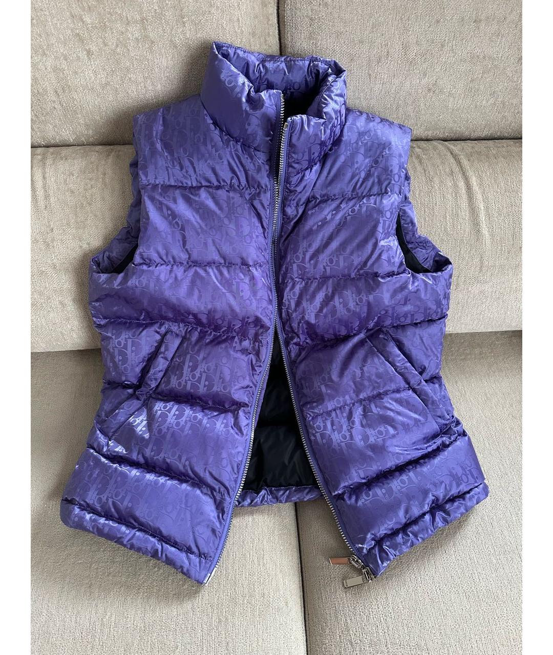 CHRISTIAN DIOR Фиолетовый полиэстеровый жилет, фото 2