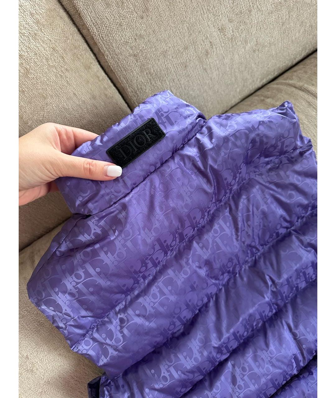 CHRISTIAN DIOR Фиолетовый полиэстеровый жилет, фото 6