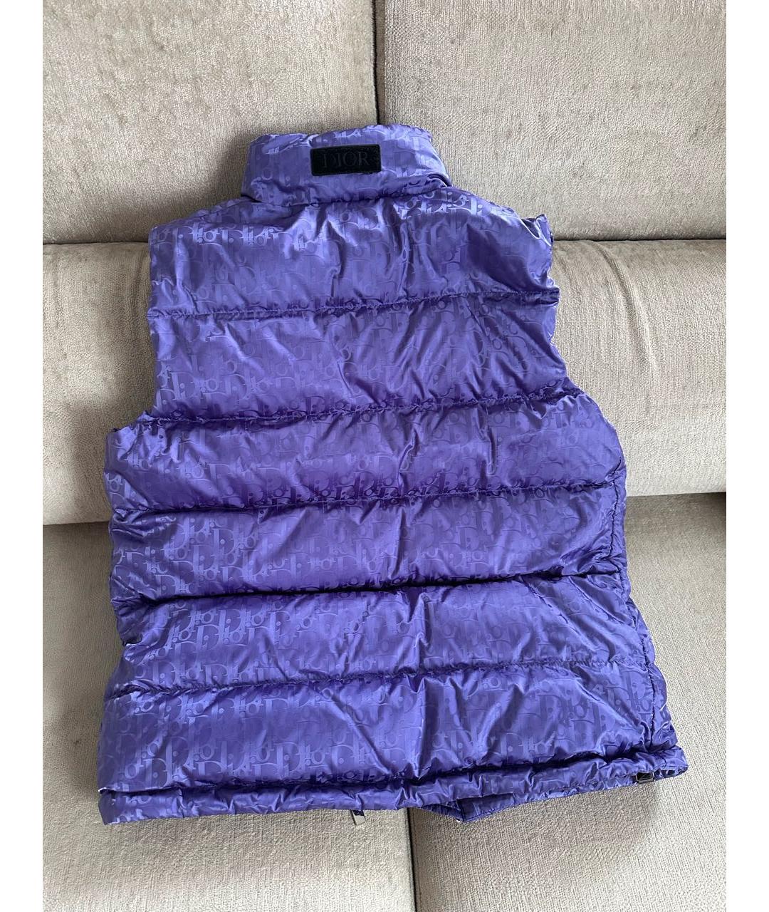 CHRISTIAN DIOR Фиолетовый полиэстеровый жилет, фото 5