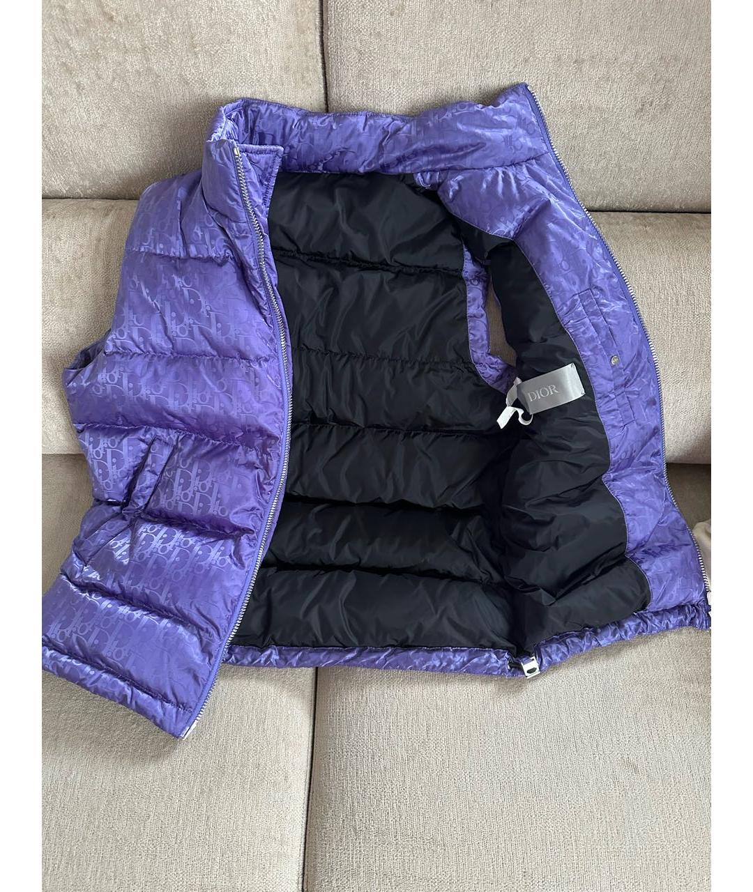 CHRISTIAN DIOR Фиолетовый полиэстеровый жилет, фото 3