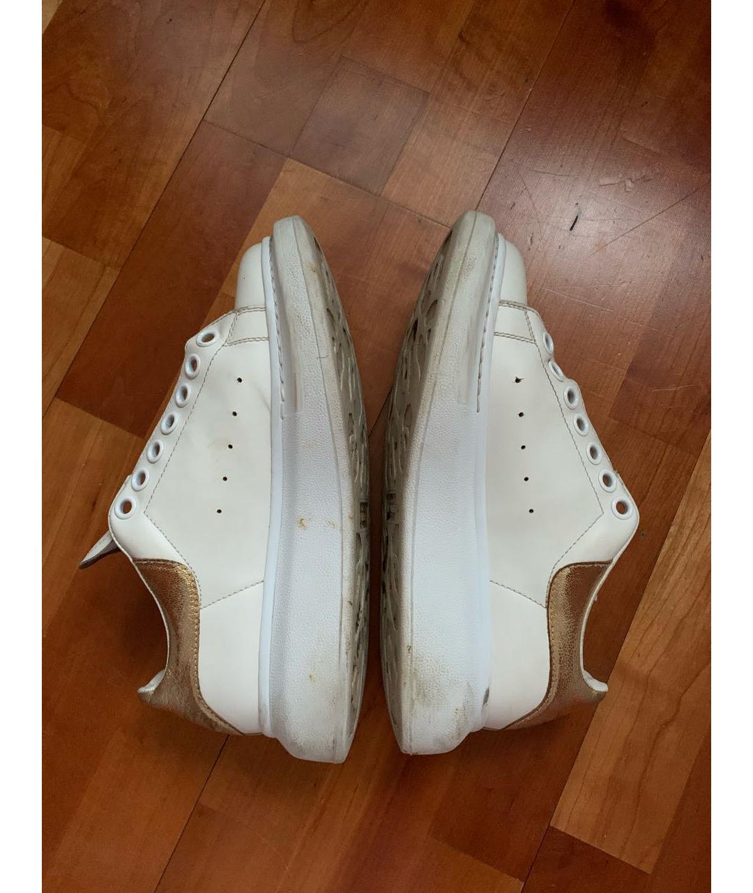 ALEXANDER MCQUEEN Белые кожаные кеды, фото 7