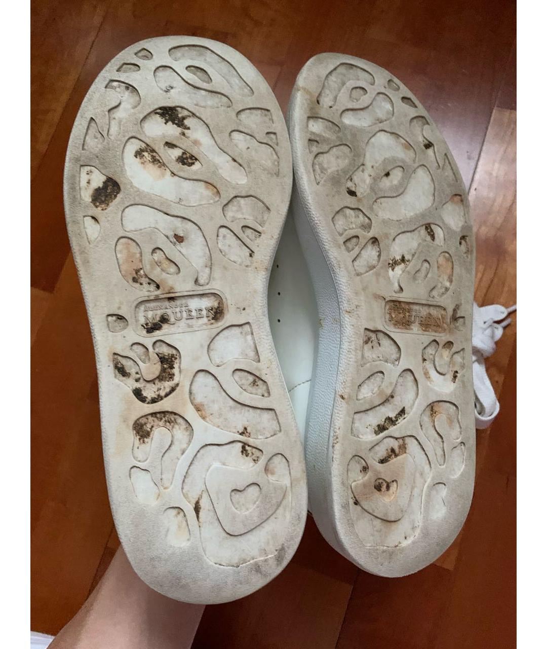 ALEXANDER MCQUEEN Белые кожаные кеды, фото 6