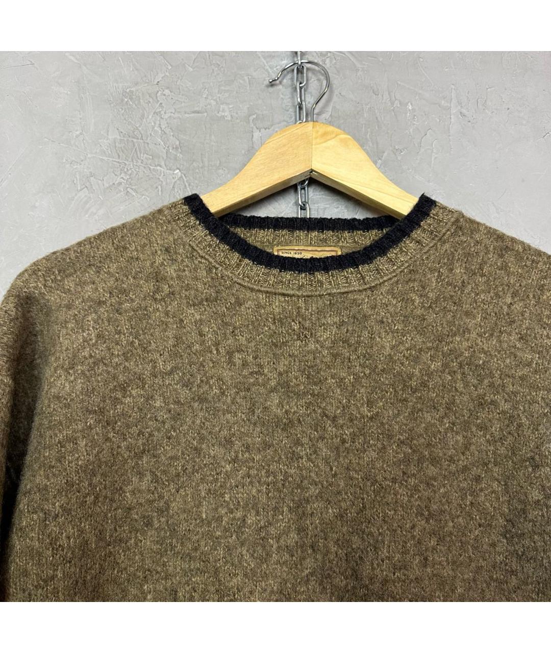 WOOLRICH Коричневый шерстяной джемпер / свитер, фото 4