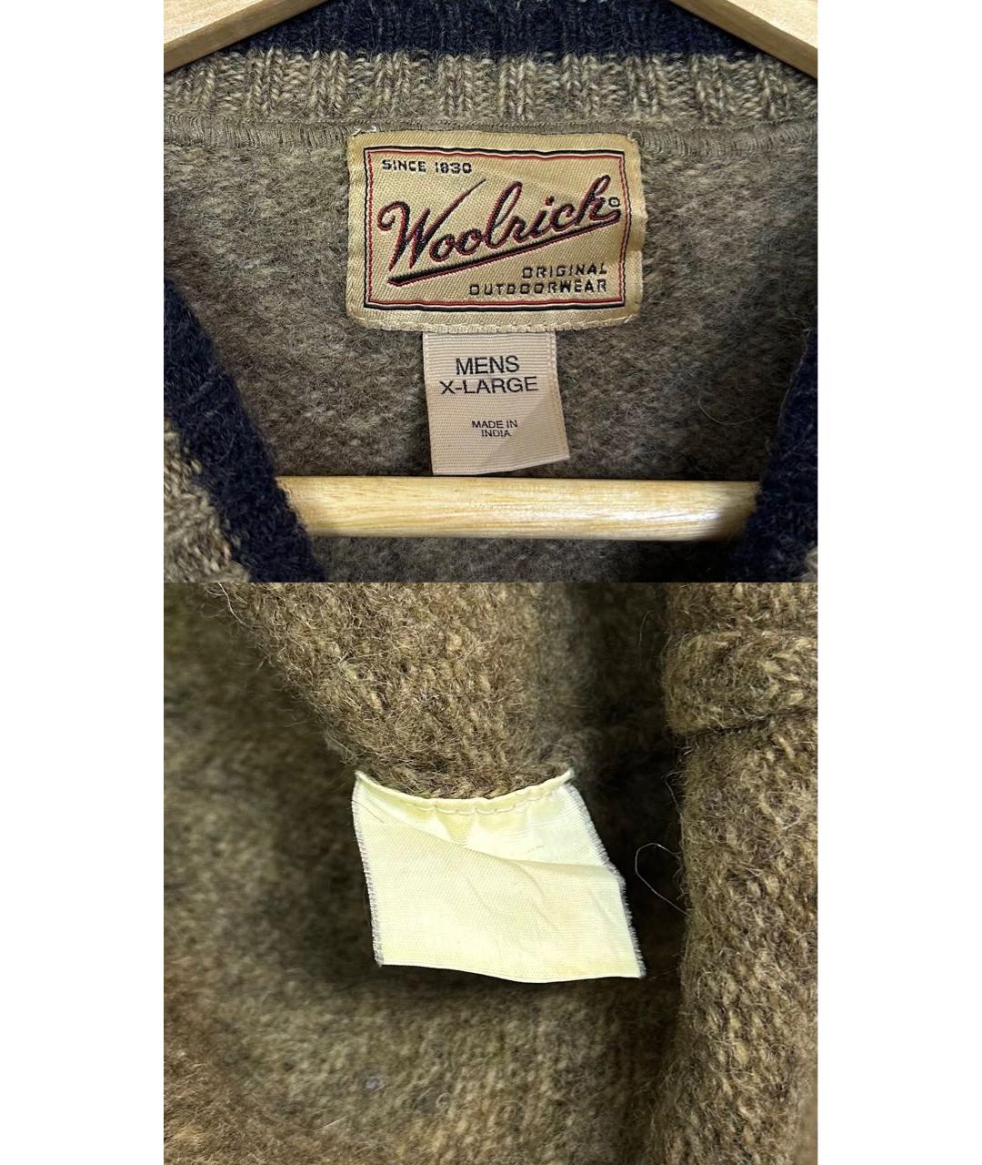 WOOLRICH Коричневый шерстяной джемпер / свитер, фото 6