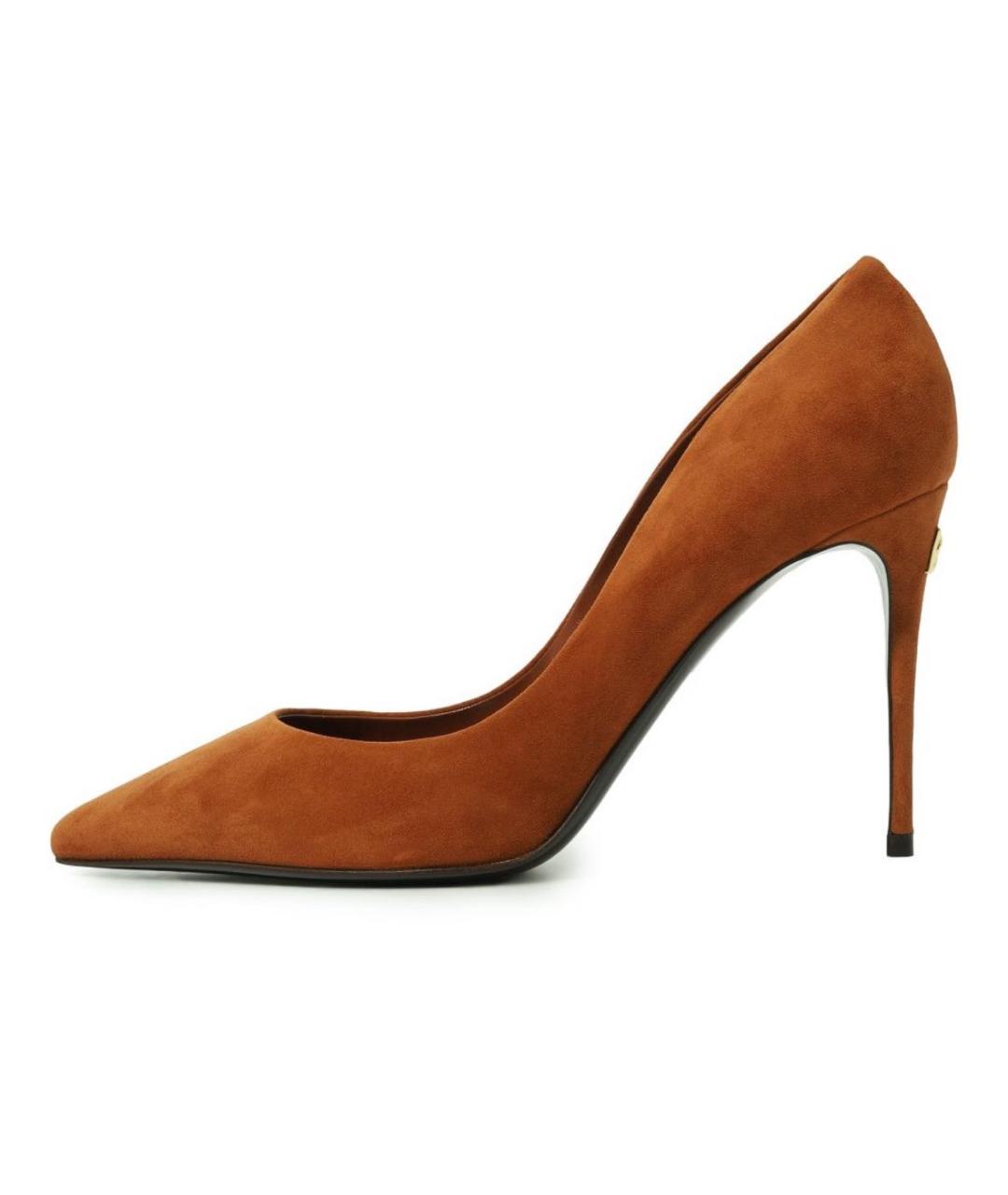 DOLCE&GABBANA Коричневые замшевые туфли, фото 9