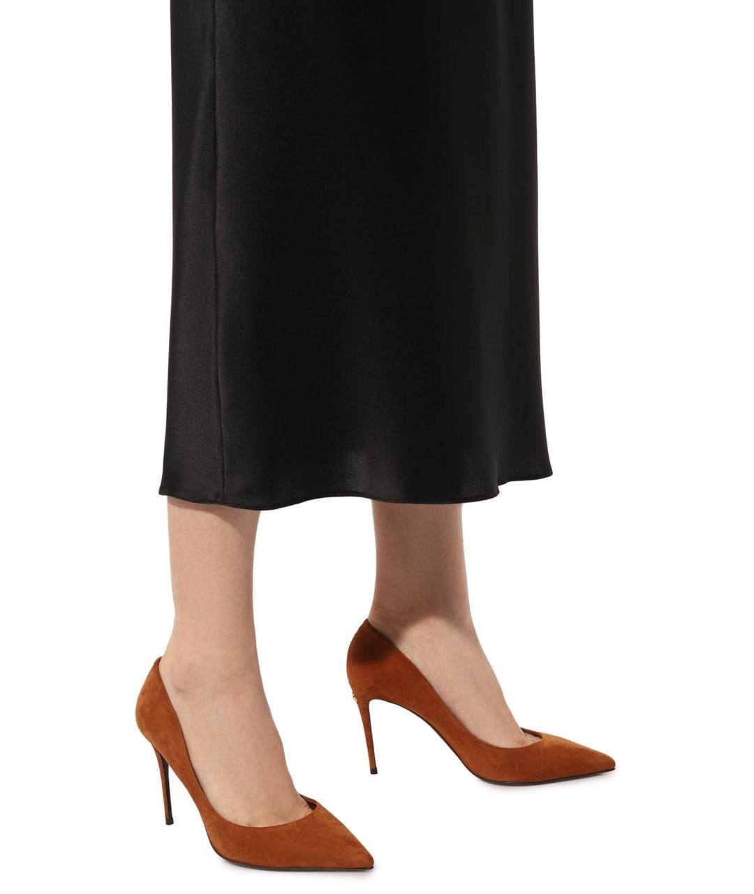 DOLCE&GABBANA Коричневые замшевые туфли, фото 5