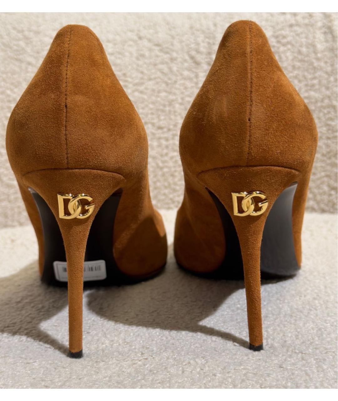 DOLCE&GABBANA Коричневые замшевые туфли, фото 4