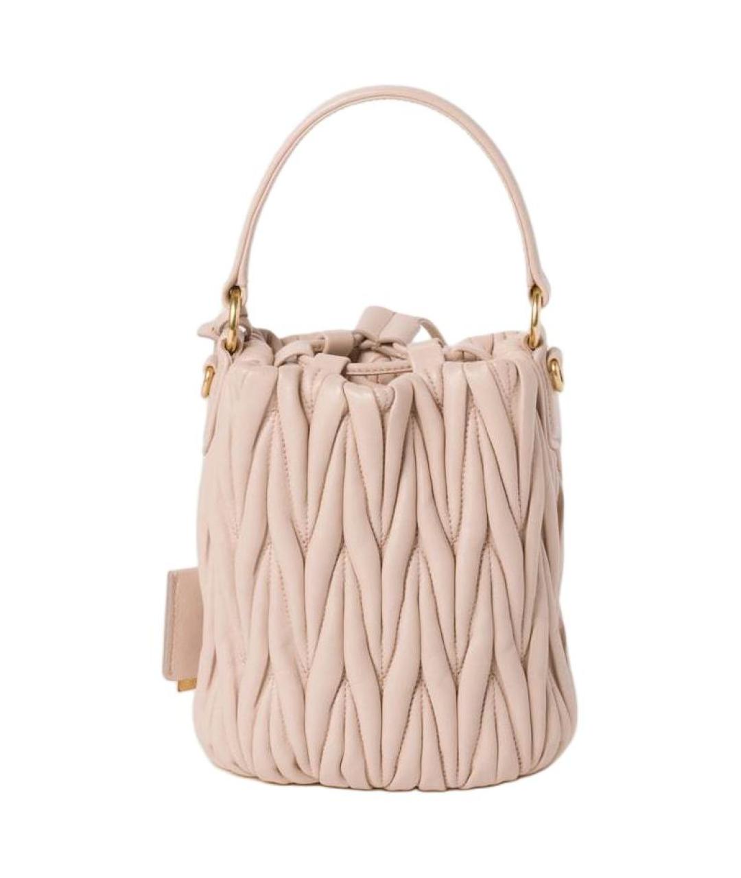 MIU MIU Розовая кожаная сумка через плечо, фото 3