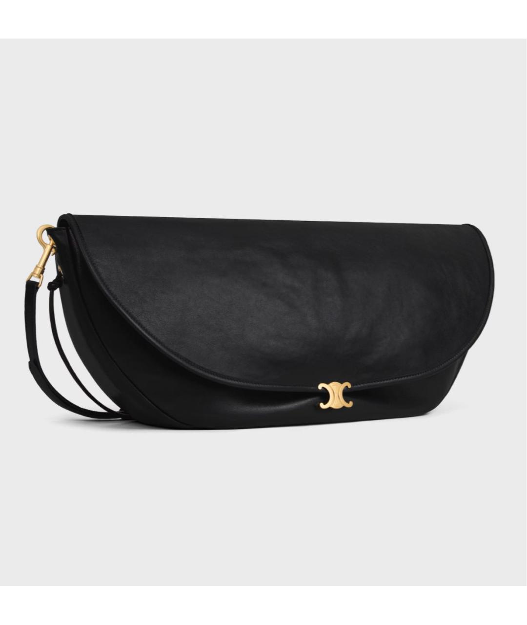 CELINE Черная кожаная сумка через плечо, фото 3