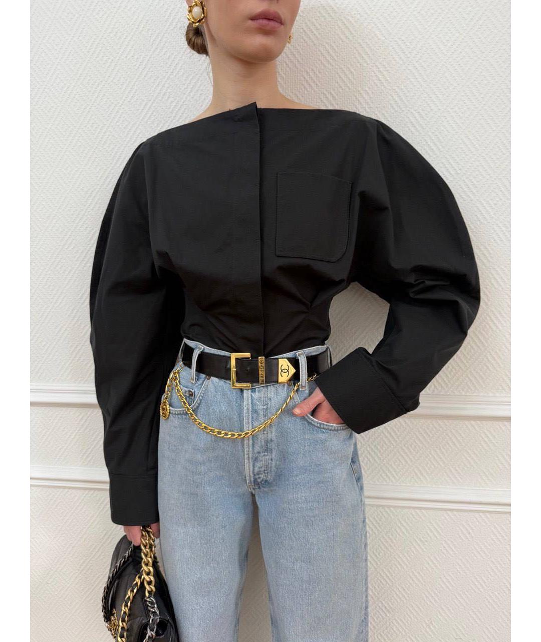 CHANEL Черный кожаный ремень, фото 2