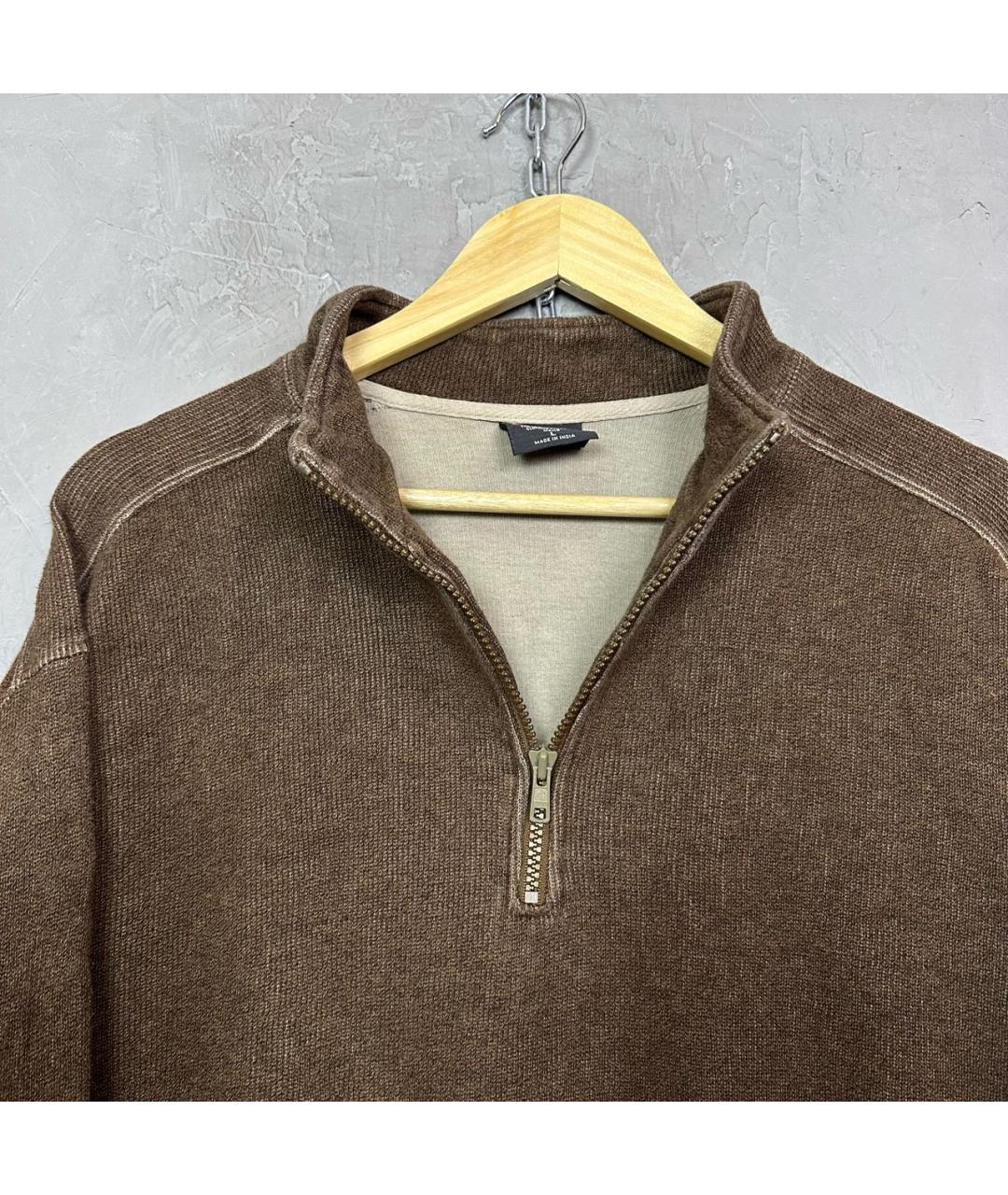 WOOLRICH Коричневый хлопковый джемпер / свитер, фото 6