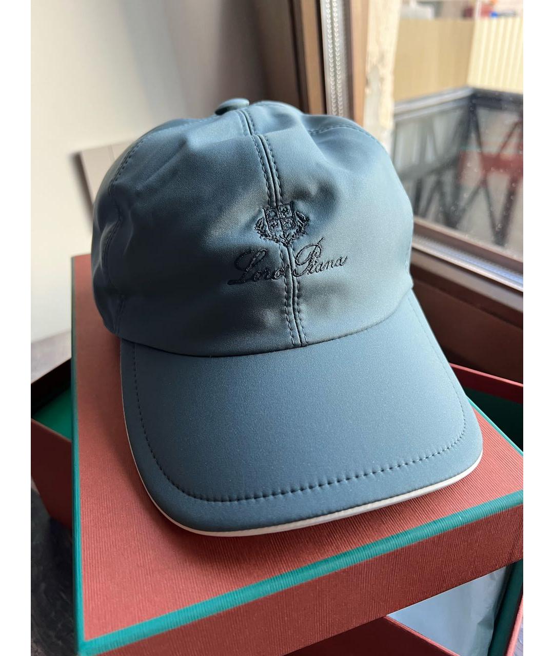 LORO PIANA Синяя синтетическая кепка/бейсболка, фото 5