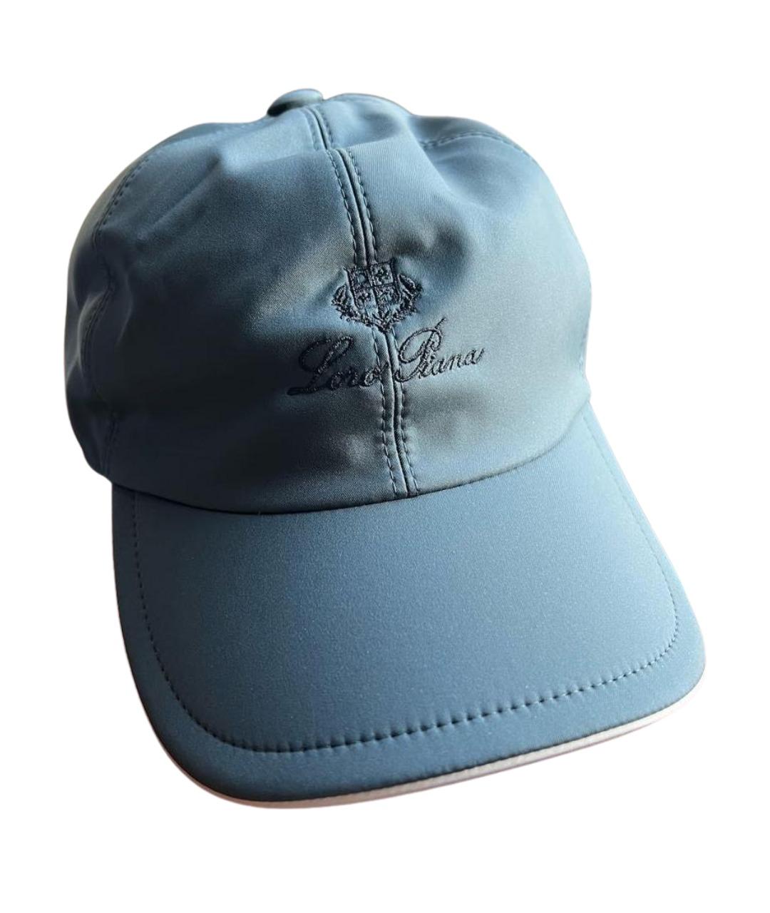 LORO PIANA Синяя синтетическая кепка/бейсболка, фото 1
