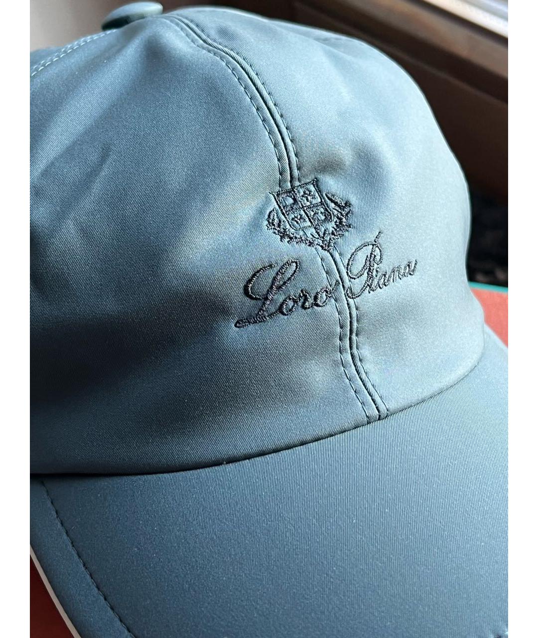 LORO PIANA Синяя синтетическая кепка/бейсболка, фото 4