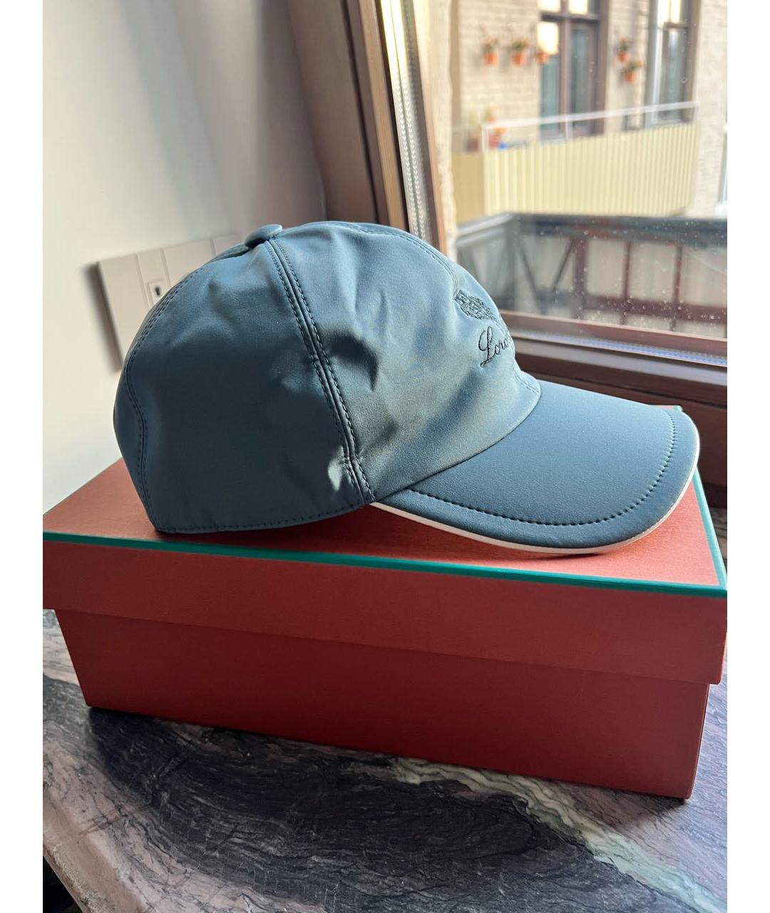 LORO PIANA Синяя синтетическая кепка/бейсболка, фото 2