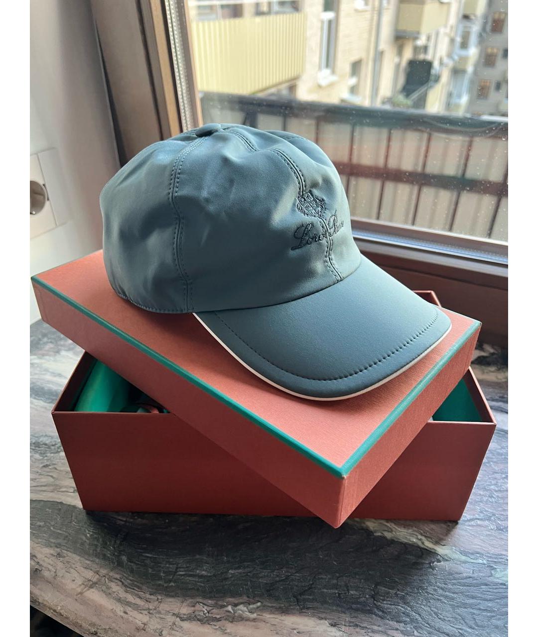 LORO PIANA Синяя синтетическая кепка/бейсболка, фото 3