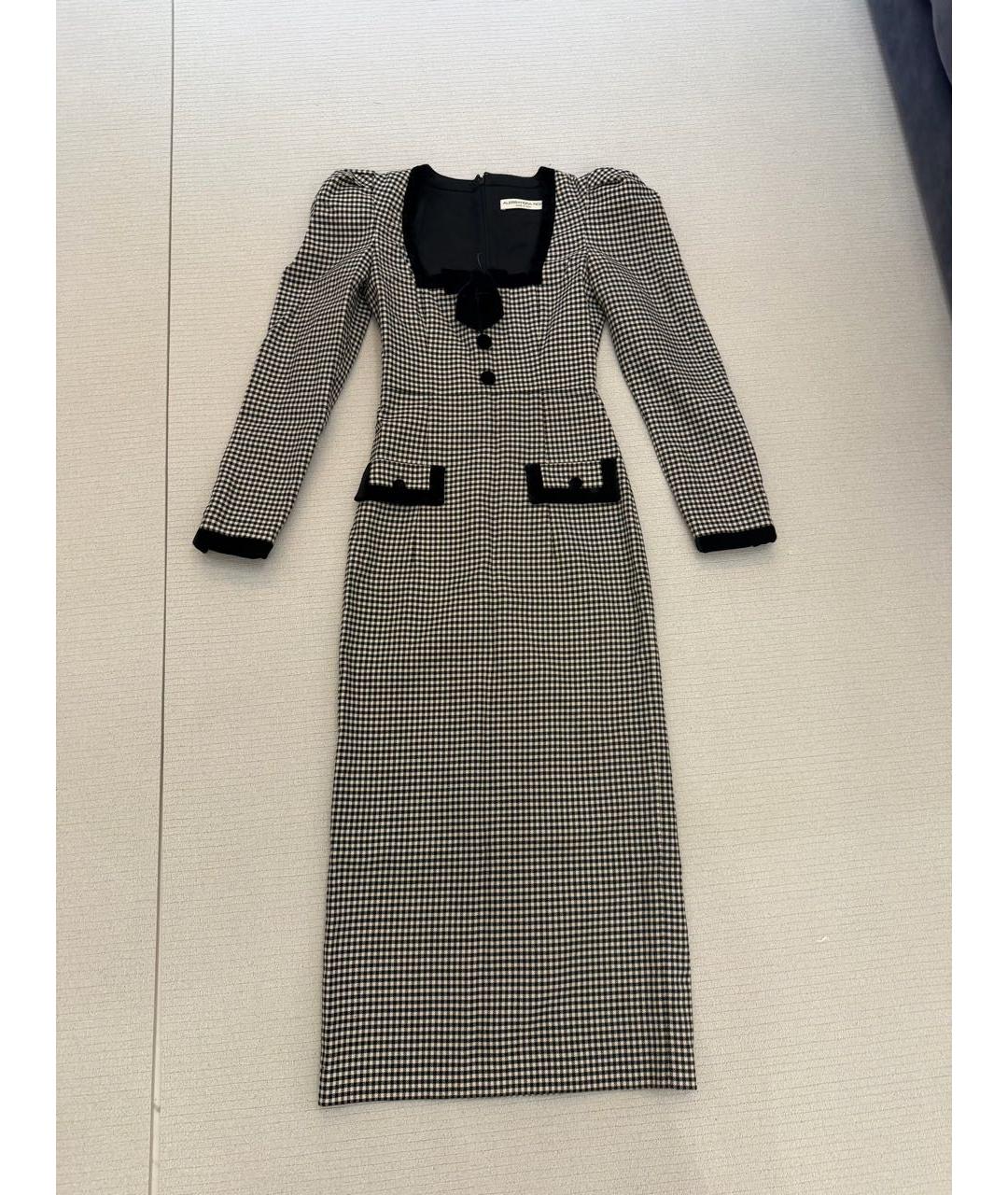 ALESSANDRA RICH Мульти шерстяное платье, фото 7