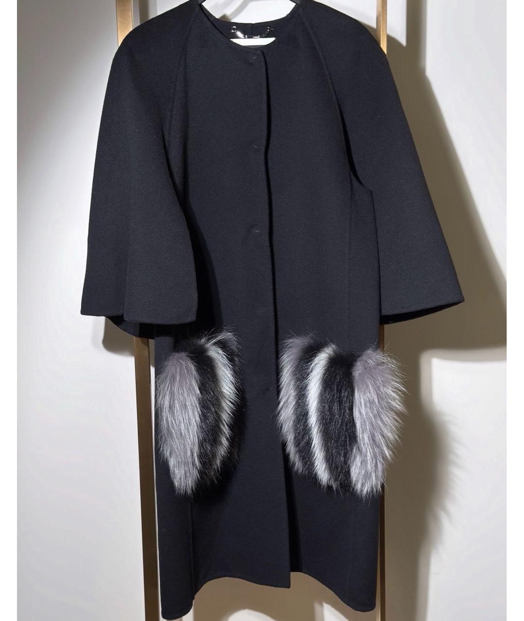 FENDI Черное шерстяное пальто, фото 7