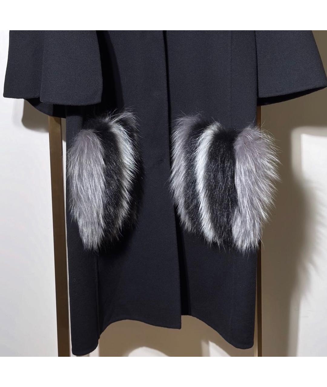 FENDI Черное шерстяное пальто, фото 4