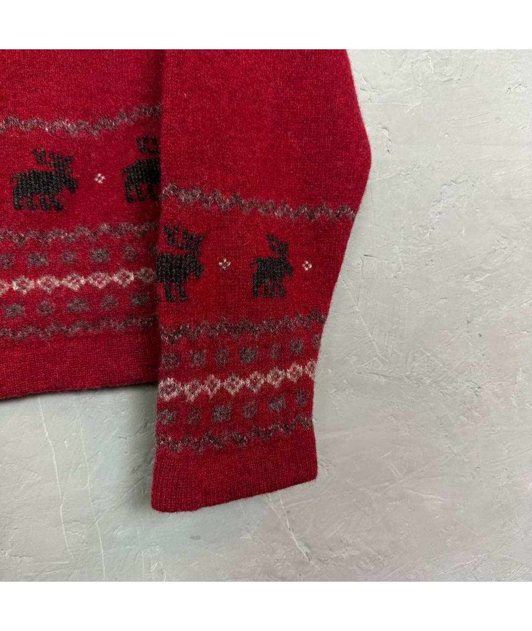 WOOLRICH Бордовый шерстяной джемпер / свитер, фото 5