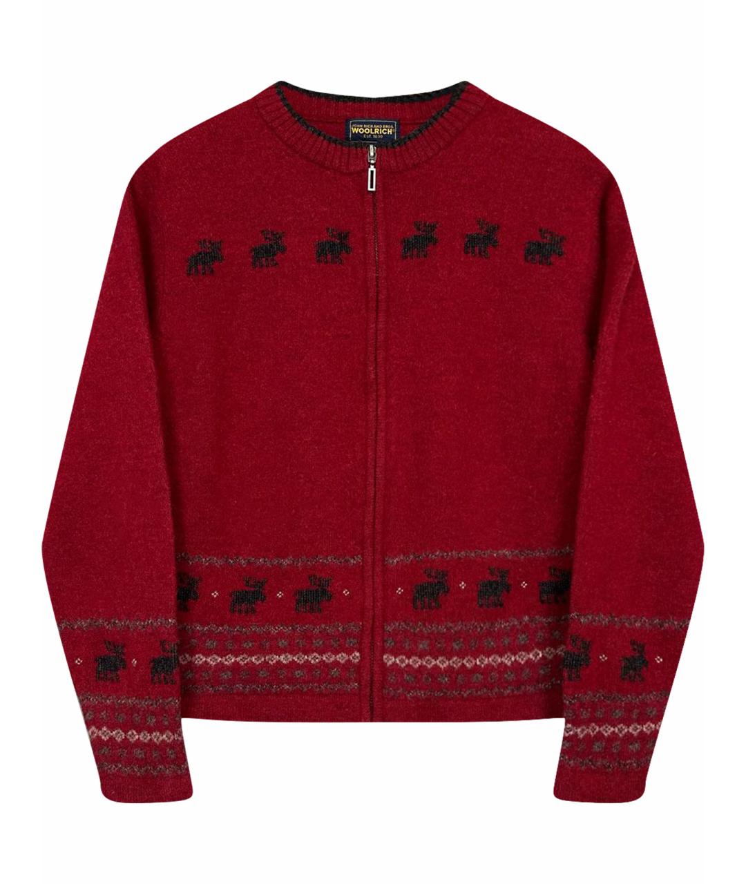 WOOLRICH Бордовый шерстяной джемпер / свитер, фото 1