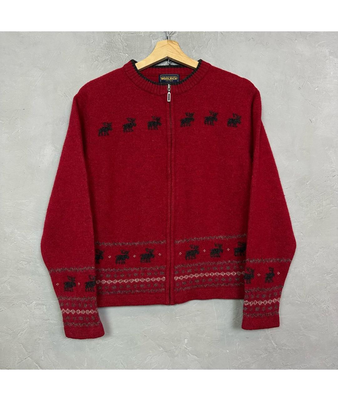 WOOLRICH Бордовый шерстяной джемпер / свитер, фото 7