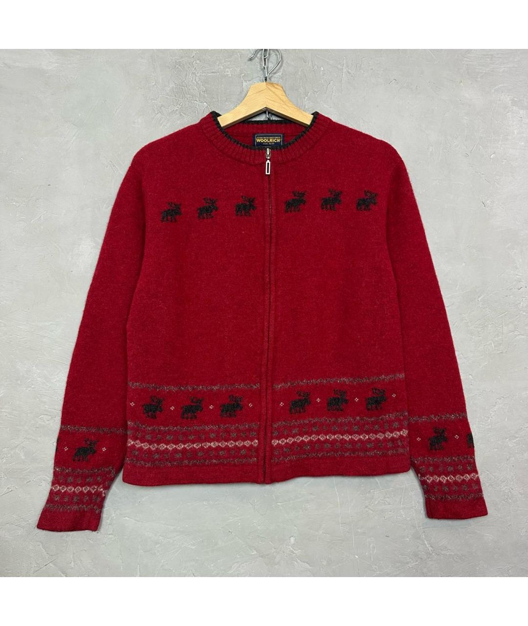 WOOLRICH Бордовый шерстяной джемпер / свитер, фото 2