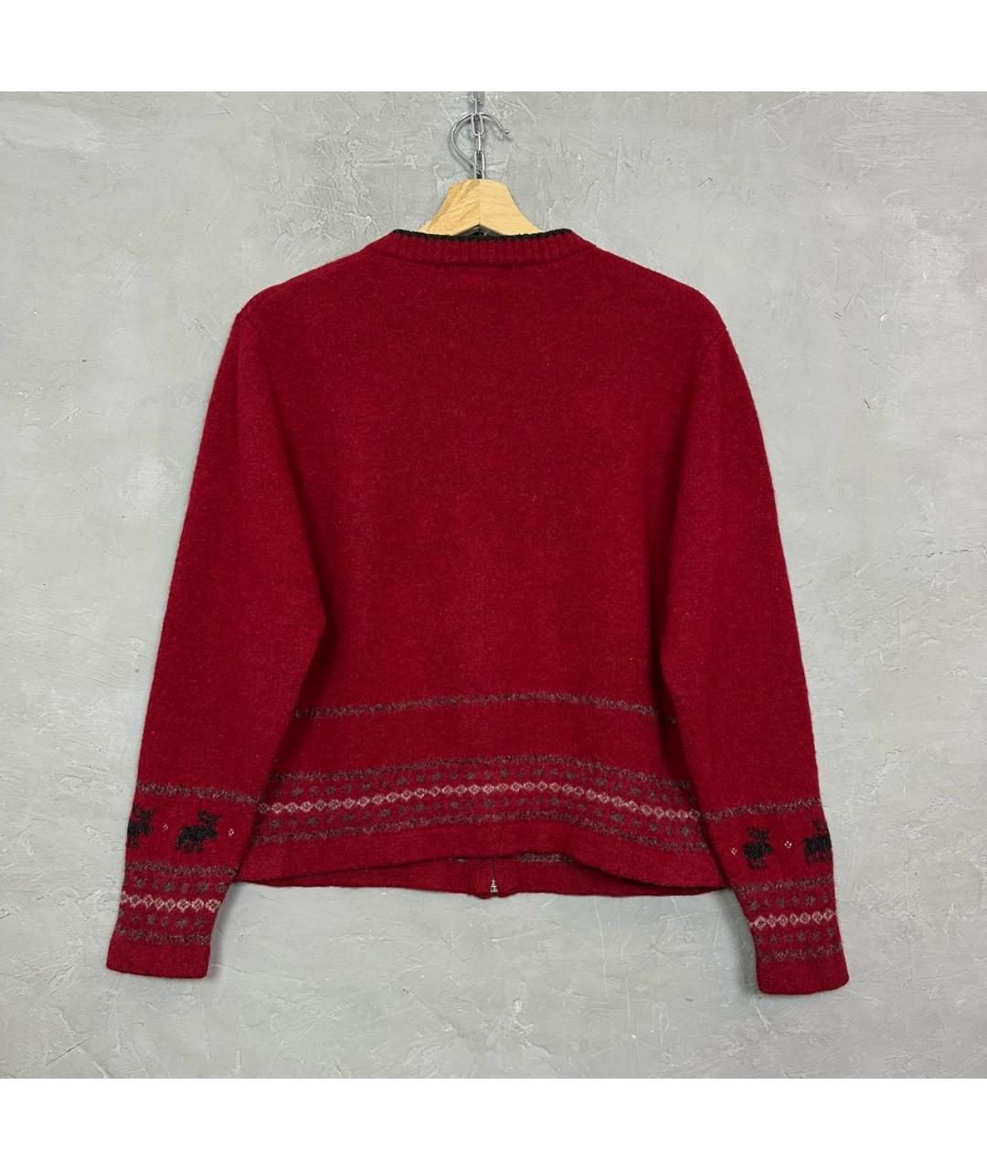 WOOLRICH Бордовый шерстяной джемпер / свитер, фото 3